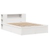 Cadre de lit sans matelas blanc 150x200 cm bois de pin massif 