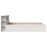 Cadre de lit sans matelas blanc 150x200 cm bois de pin massif 