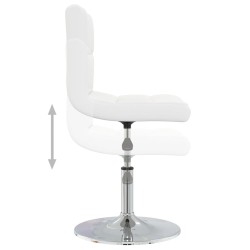 Chaises à manger lot de 6 blanc similicuir 