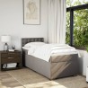 Sommier à lattes de lit avec matelas Taupe 90x190 cm Tissu 