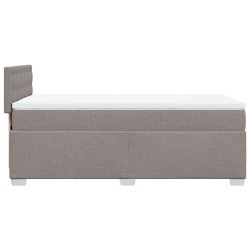 Sommier à lattes de lit avec matelas Taupe 90x190 cm Tissu 