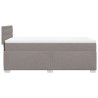Sommier à lattes de lit avec matelas Taupe 90x190 cm Tissu 