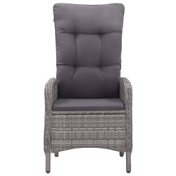 Ensemble à manger de jardin 3 pcs Gris 