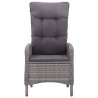 Ensemble à manger de jardin 3 pcs Gris 