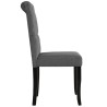Chaises à manger lot de 6 gris foncé tissu 
