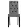 Chaises à manger lot de 6 gris foncé tissu 