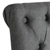 Chaises à manger lot de 6 gris foncé tissu 