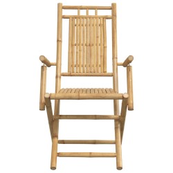 Chaises pliables de jardin lot de 6 53x66x99 cm bambou 