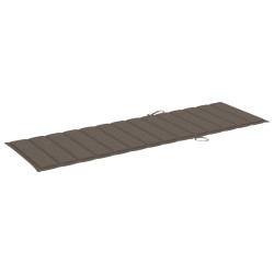 Chaise longue double et coussins taupe Bois de pin imprégné 