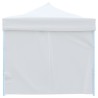 Tente de réception escamotable avec 8 parois 3 x 9 m Blanc 