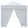 Tente de réception escamotable avec 8 parois 3 x 9 m Blanc 