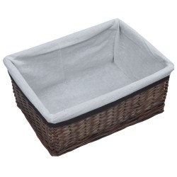 Ensemble de paniers gigognes 3 pcs Marron Saule 
