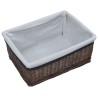 Ensemble de paniers gigognes 3 pcs Marron Saule 