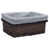 Ensemble de paniers gigognes 3 pcs Marron Saule 