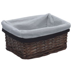 Ensemble de paniers gigognes 3 pcs Marron Saule 
