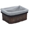 Ensemble de paniers gigognes 3 pcs Marron Saule 