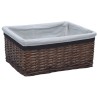 Ensemble de paniers gigognes 3 pcs Marron Saule 