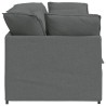 Canapé modulaire avec coussins en tissu gris foncé 