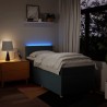 Sommier à lattes de lit avec matelas Bleu 90x190 cm Tissu 