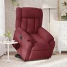 Fauteuil inclinable électrique rouge bordeaux tissu 