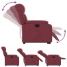 Fauteuil inclinable électrique rouge bordeaux tissu 