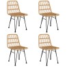 Ensemble à manger de jardin 5pcs Résine tressée 