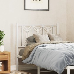 Tête de lit métal blanc 80 cm 