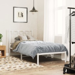 Tête de lit métal blanc 80 cm 