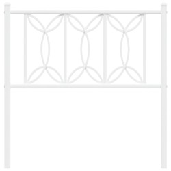 Tête de lit métal blanc 80 cm 