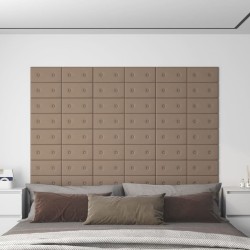 Panneaux muraux 12 pcs Cappuccino 30x15 cm Similicuir 0,54 m² 