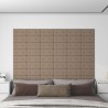 Panneaux muraux 12 pcs Cappuccino 30x15 cm Similicuir 0,54 m² 