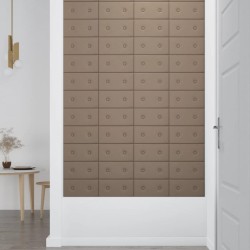 Panneaux muraux 12 pcs Cappuccino 30x15 cm Similicuir 0,54 m² 