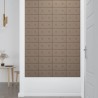 Panneaux muraux 12 pcs Cappuccino 30x15 cm Similicuir 0,54 m² 