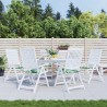 Coussins de chaise lot de 6 motif de feuilles 40x40x3 cm tissu 