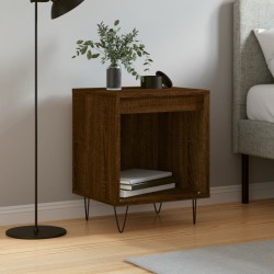Table de chevet chêne marron 40x35x50 cm bois d’ingénierie 
