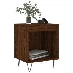 Table de chevet chêne marron 40x35x50 cm bois d’ingénierie 