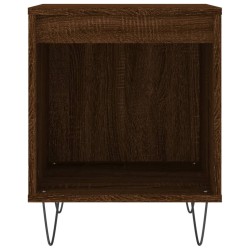 Table de chevet chêne marron 40x35x50 cm bois d’ingénierie 