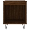 Table de chevet chêne marron 40x35x50 cm bois d’ingénierie 