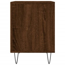 Table de chevet chêne marron 40x35x50 cm bois d’ingénierie 