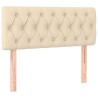 Sommier à lattes de lit avec matelas Crème 90x200 cm Tissu 