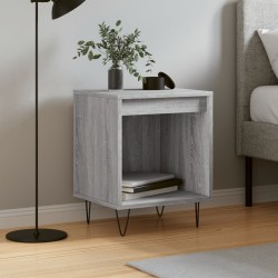Table de chevet sonoma gris 40x35x50 cm bois d’ingénierie 