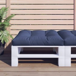 Coussin de palette bleu marine 80x80x12 cm tissu 