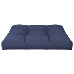 Coussin de palette bleu marine 80x80x12 cm tissu 