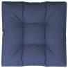 Coussin de palette bleu marine 80x80x12 cm tissu 