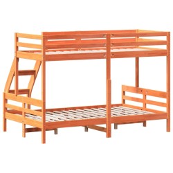 Lit superposé sans matelas 90x200/120x200 cm bois massif 