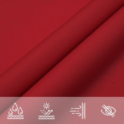 Voile de parasol tissu oxford rectangulaire 2x2,5 m rouge 