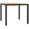 Ensemble à manger de jardin avec coussins 3 pcs Noir 