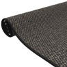 Tapis de couloir aspect sisal anthracite 50x100 cm 