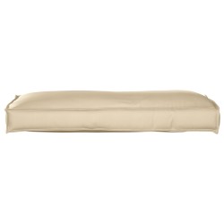 Coussin de palette pour dos beige 120x40x12 cm en tissu Oxford 