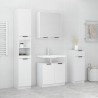Meubles de salle de bain 4 pcs Blanc brillant Bois d'ingénierie 